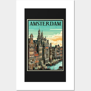 Amsterdam, Holland, Travel Poster Posters and Art